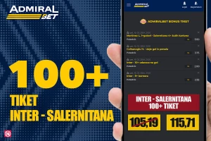 AdmiralBet 100+ tiket - Lautaro, Čalhanoglu iz penala, korneri i kartoni za kvotu 115,71